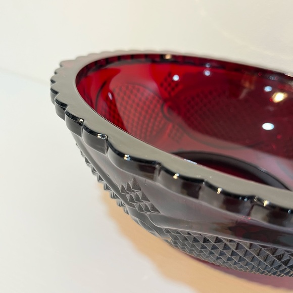 Vintage Avon Centennial Edition Cape Cod Ruby Red Bowl - Picture 2 of 8
